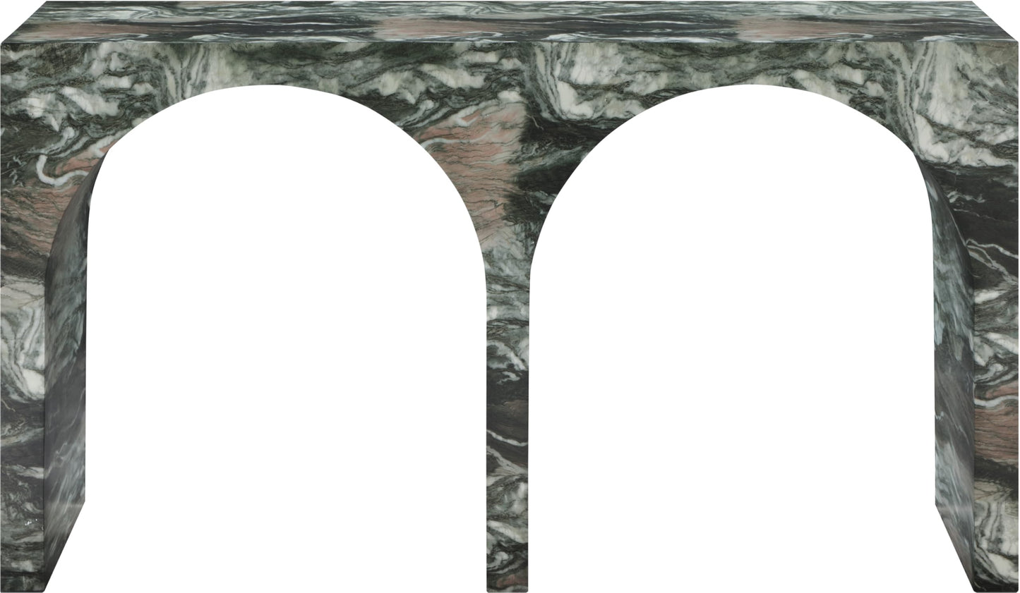 Meridian Furniture Faenza Green Marble Finish Console Table