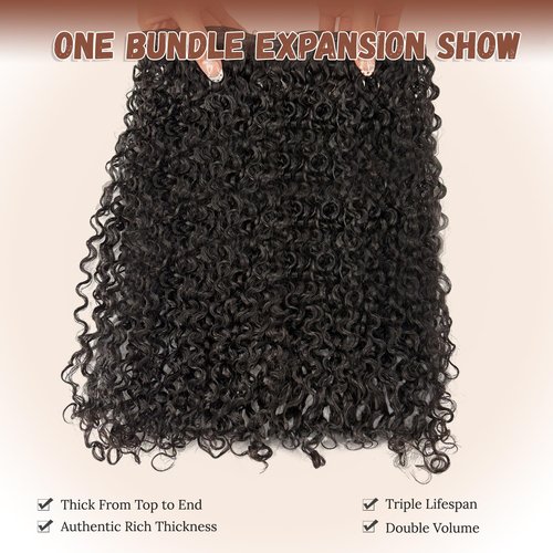 Burmese Bundles Premium Raw 100% Human Hair Water Wave High Rate 15A Unprocessed No Stray Short Hair Extensions Triple Lifespan Excellent Fullness Extra Thick From Top to End Black 22inch
