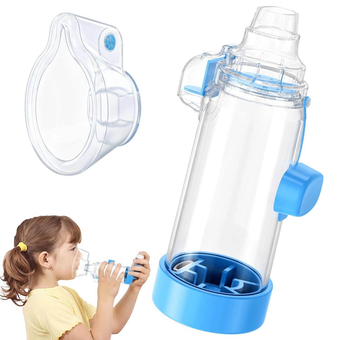 Ramixi Inhaler Spacer for Adult and Kids NESSI OTC SPACER (Blue/kids)
