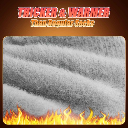 OZERO Heated Socks Rechargeable for Men Women: 6000mAh Electric Heating Socks with 360° Heating, Washable Foot Warmer for Ski Hunting Hiking Camping, Gray/Large