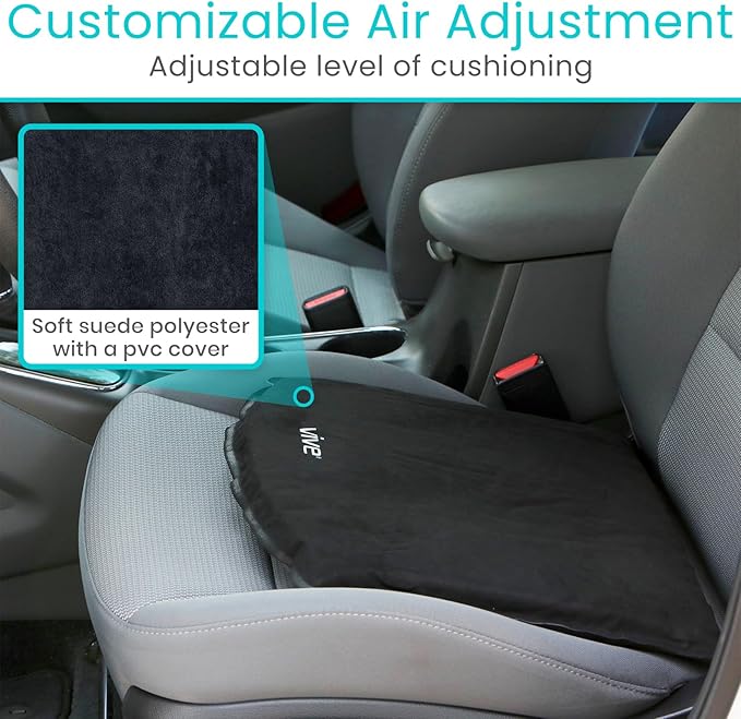 Vive Inflatable Seat Cushion - Portable Pad for Stadiums, Bleachers, Airplanes, Travel, Hiking, Camping, Backpacking, Sporting Events, Picnics - Lightweight Padded Seat Resistant to Tears & Snags