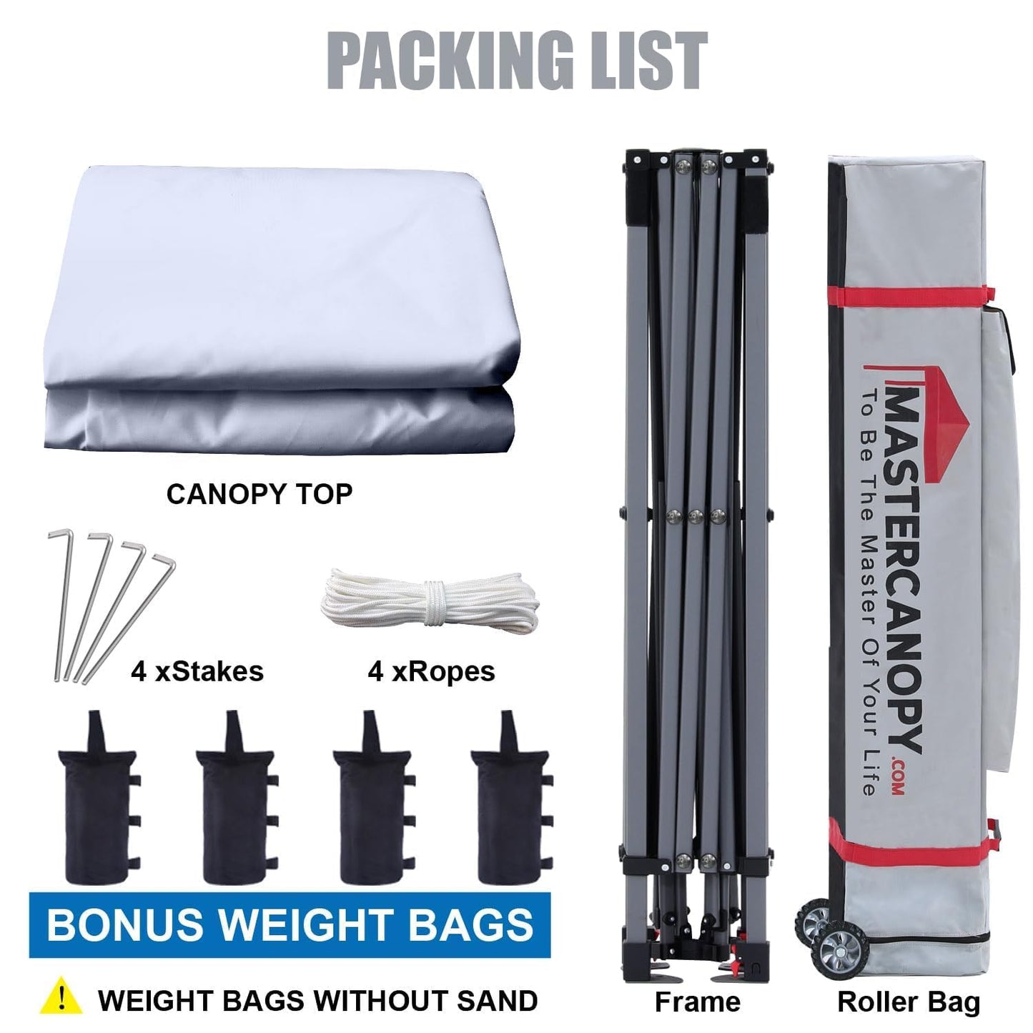 MASTERCANOPY Heavy Duty Pop up Canopy Tent with Sidewalls (10x10,White)