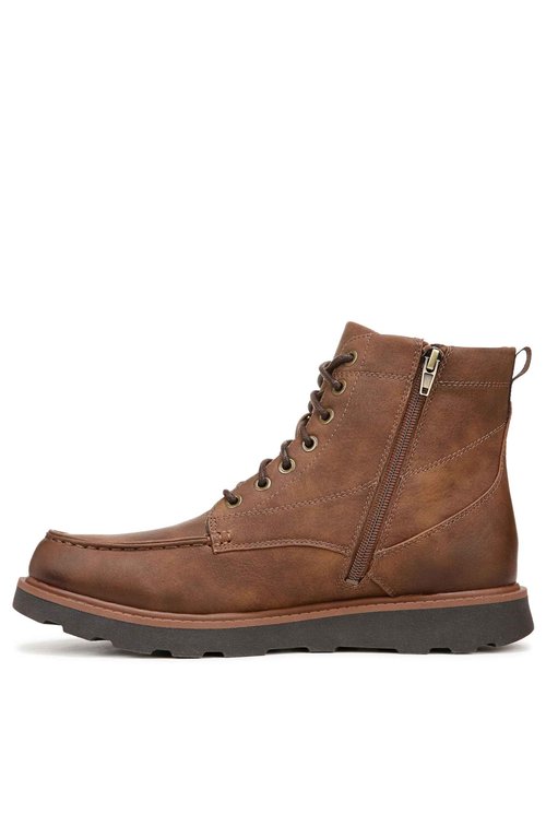 Dr. Scholl's Shoes Men's Manchester Lace Up Boot Mid Calf Boot Tan Smooth 8 M