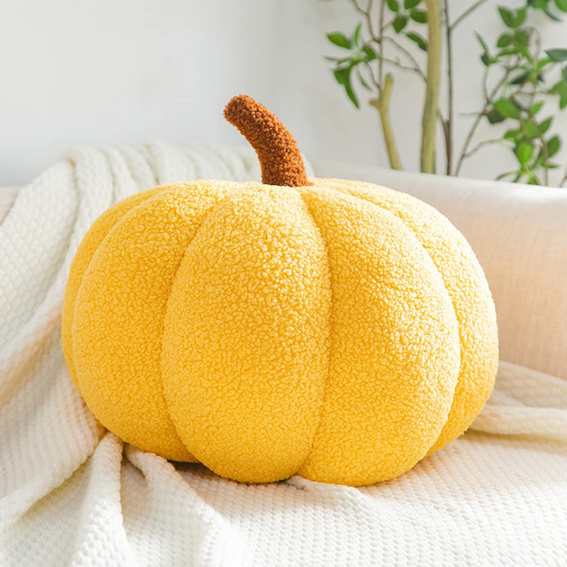 Maxpetus 3D Simulated Pumpkin Pillow Plush Pillow Sofa Cushion (7.8inch, Orange)