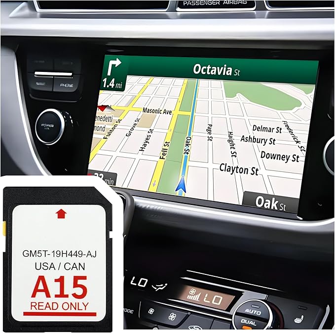 2025 Latest A15 Navigation SD Card OEM#GM5T-19H449-AJ,SD Card Coverage Canada USA for Car GPS Navigation System,Car Access...