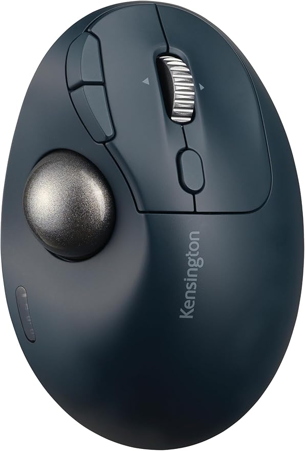 Kensington TB550 Wireless Trackball Mouse, Thumb Operated, Rechargeable, Ergonomic Design (K72196WW), Black