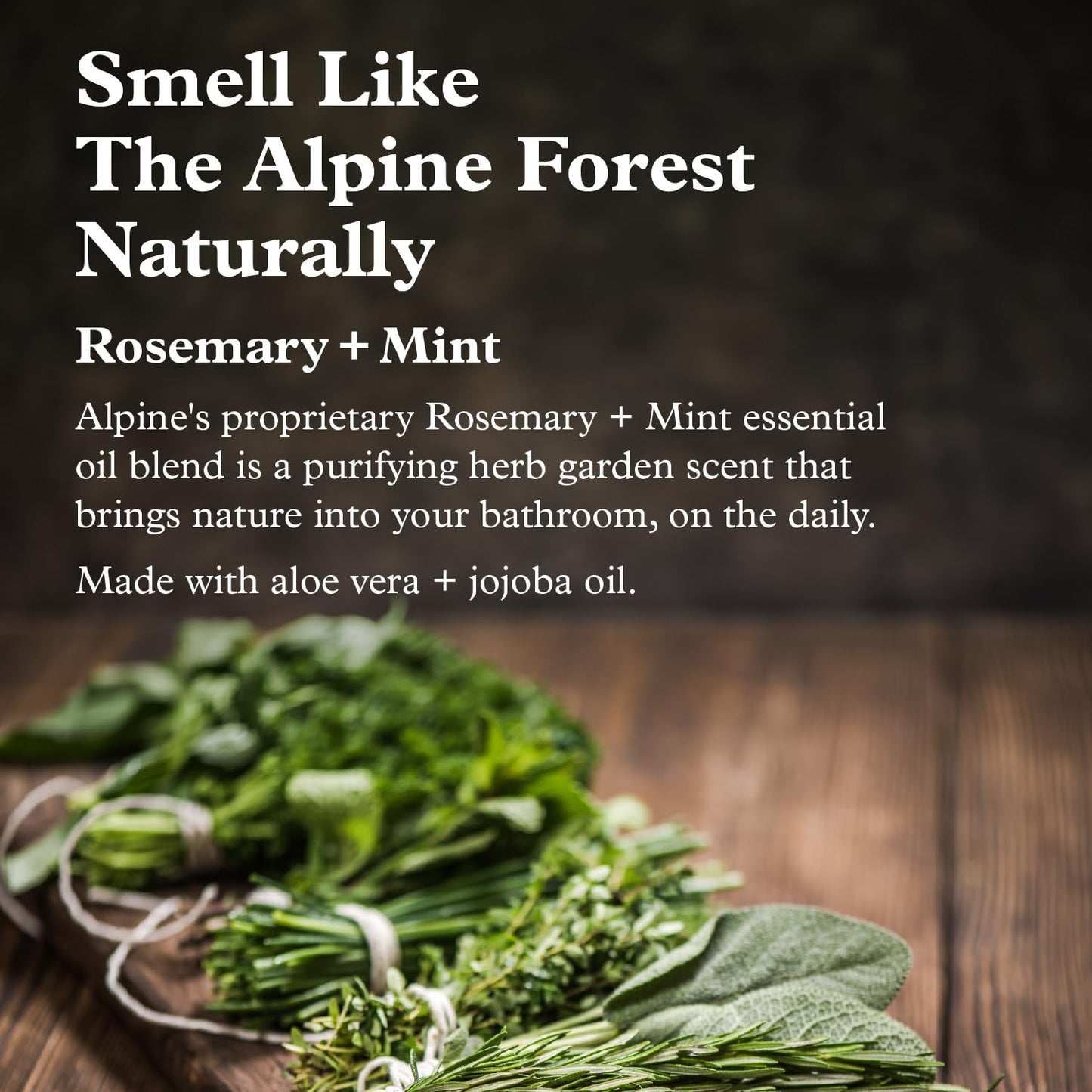 Alpine Provisions Rosemary & Mint Shampoo - Naturally Repair, Cleanse, and Hydrate with Essential Oils, Jojoba, Aloe Vera - Vega