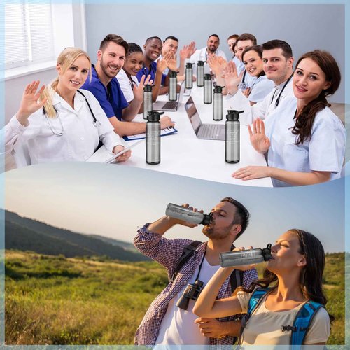 24 Pack Thank You Gifts Water Bottle Employee Coworker Team Appreciation Gifts 24 oz Inspirational Sports Bottles for Staff Women Men May You Be Proud of The Work Plastic Bottle, Black