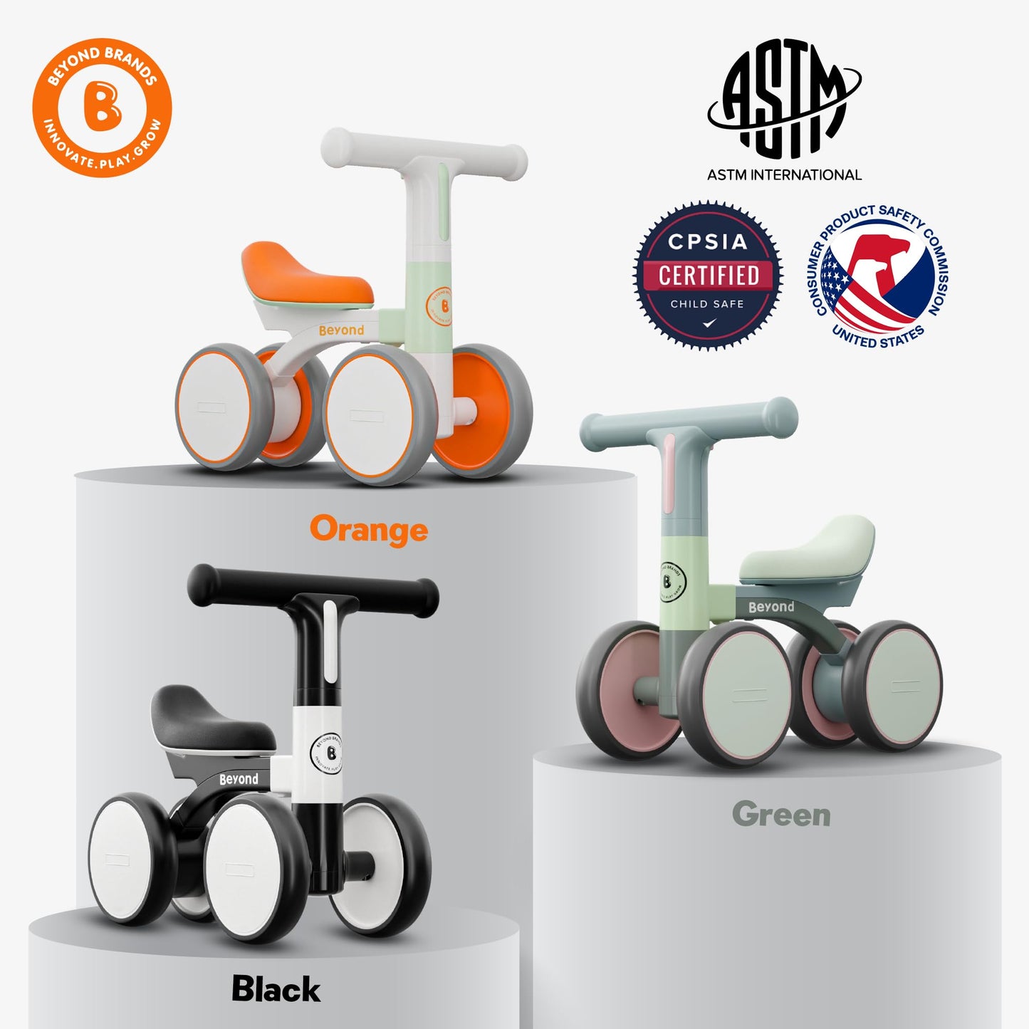 Balance Bike with Headlight- Lightweight & Modern Design | Toys For 1 Year Old Boy & Girl- Safe, Easy Build Toddler Bike, First Birthday Gift- Baby Toys 12-18 Months, Non-Slip Wheels, Parent-Approved