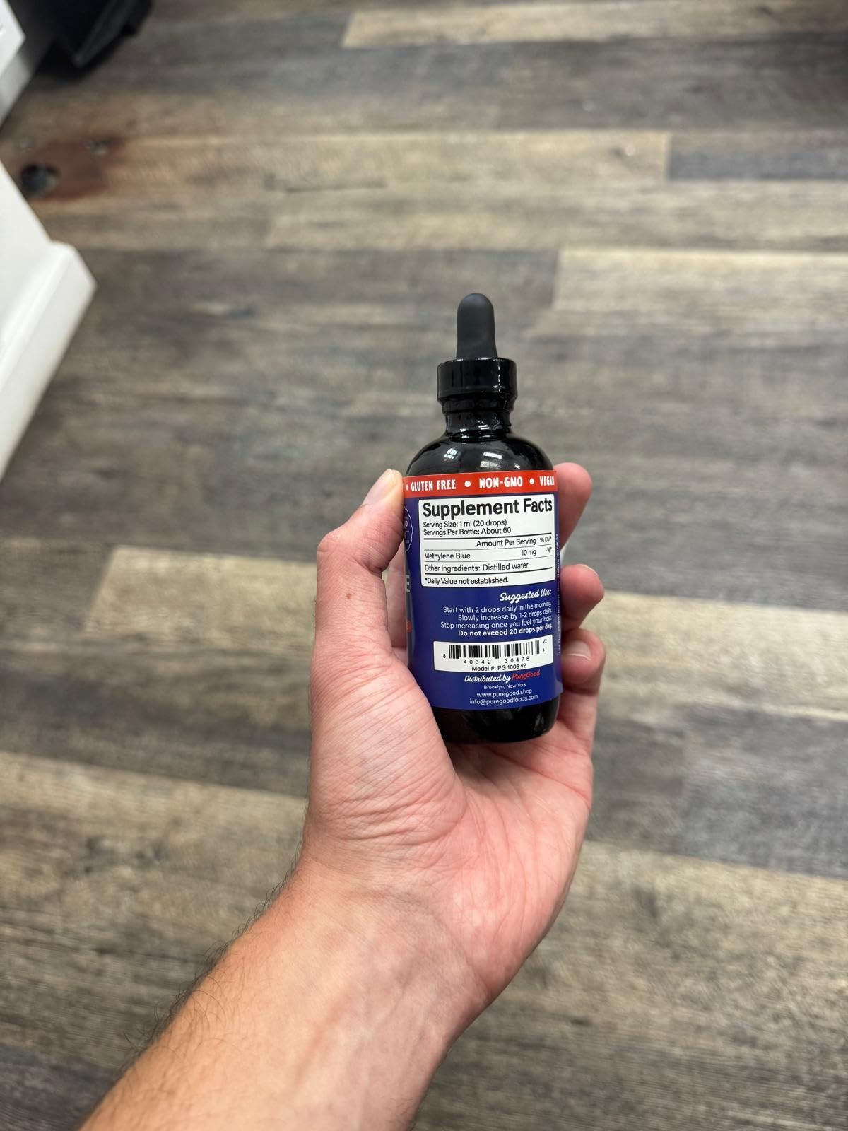 PureGood Methylene Blue 1% Solution (2 Pack) - 2oz USP Pharmaceutical Grade Drops, 99.99% Pure, Third-Party Tested For Purity, Made in USA