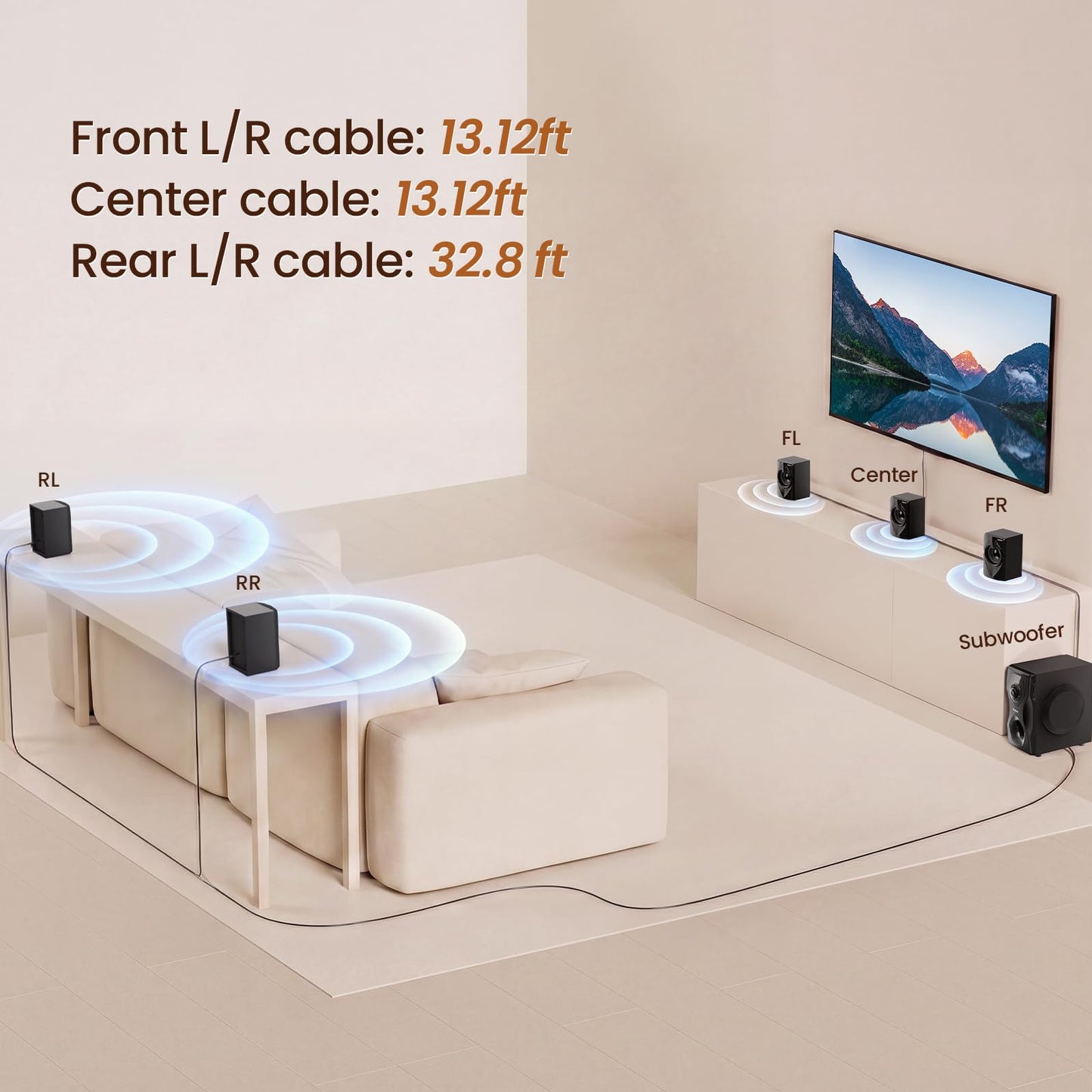 Bobtot Surround Sound System Home Theater Speakers - 700 Watts Peak Power 5.1/2.1Wired Stereo Speaker System 5.25" Subwoofer Strong Bass with Bluetooth ARC Optical Input