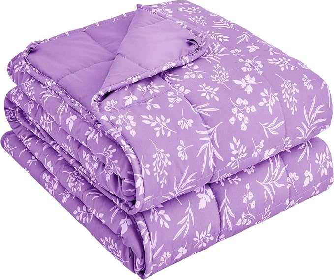 yescool Weighted Blanket for Adults (20 lbs, 60” x 80”, Mauve) Cooling Heavy Blanket for Sleeping Perfect for 190-210 lbs, Queen Size Breathable Blanket with Premium Glass Bead, Machine Washable