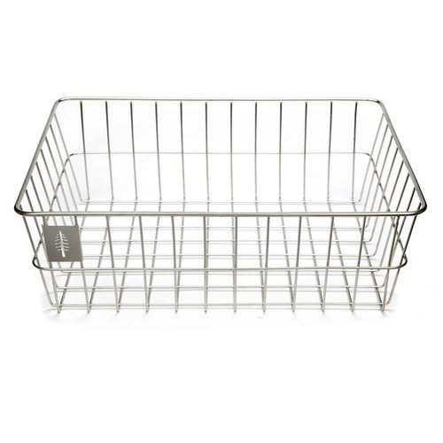 Portland Design Works Timber to Town Zigzag Basket, Silver, Large