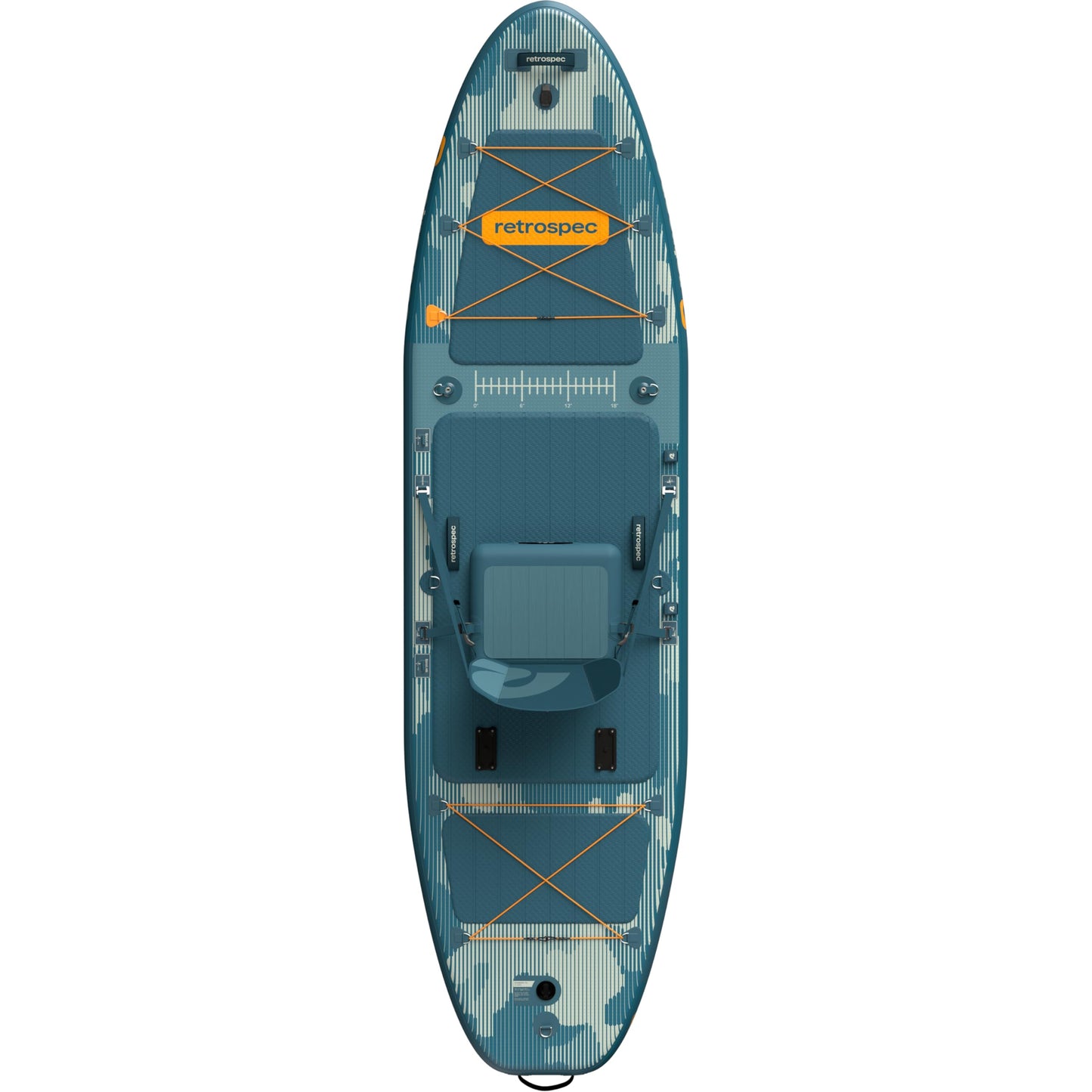Retrospec June Inflatable Fishing Paddle Board 11’6” with Removable Seat – Puncture-Resistant Paddle Board for Fishing with Rod Holders, Non-Slip Deck Pad & Accessories