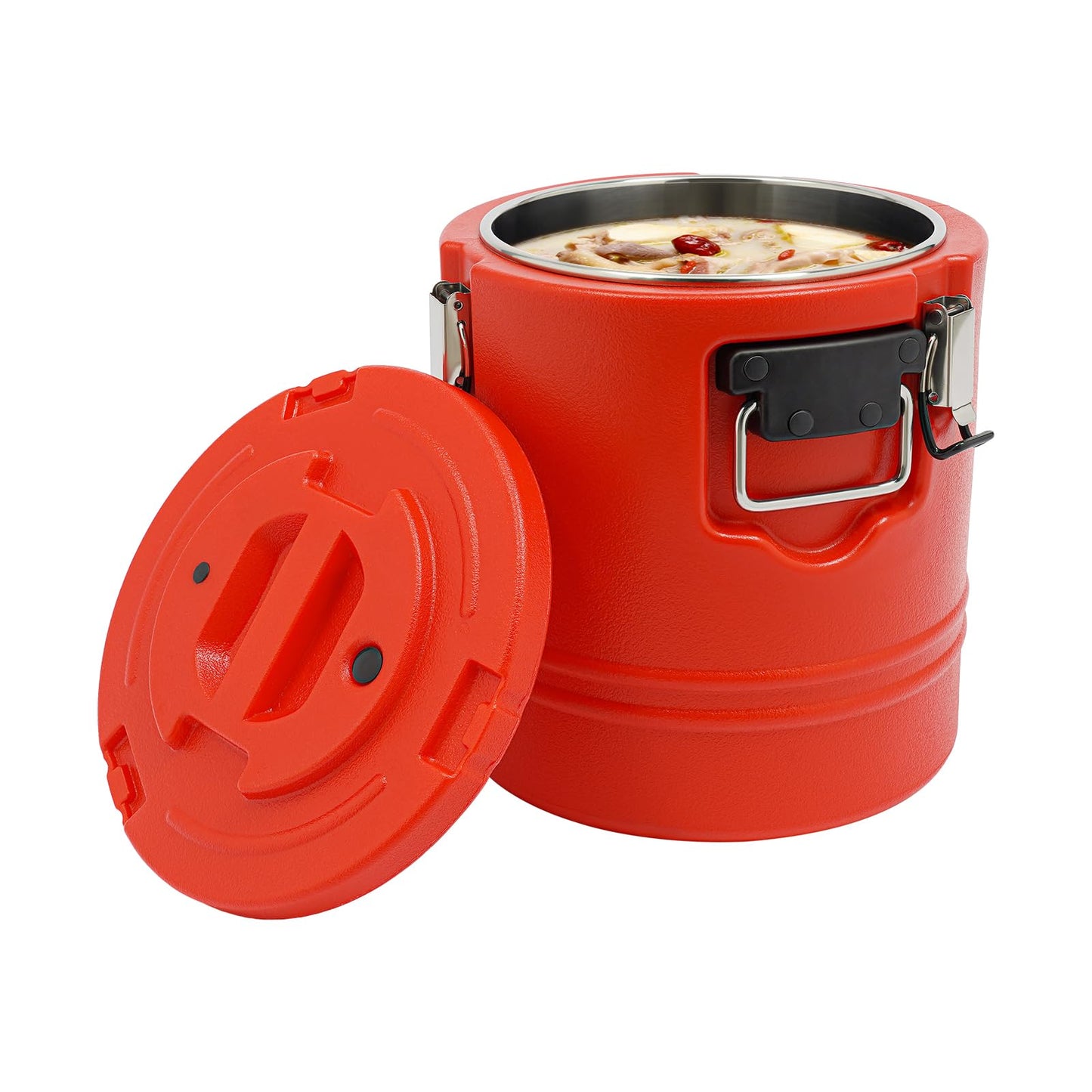 Bulelula 15.9QT Insulated Soup Container 4 Gallon Commercial Food Warmer for Hot&Cold Food, Hot Box for Catering, Food Cooler Soup Carrier for Restaurant, Canteen 6H Insulation Time (Red)