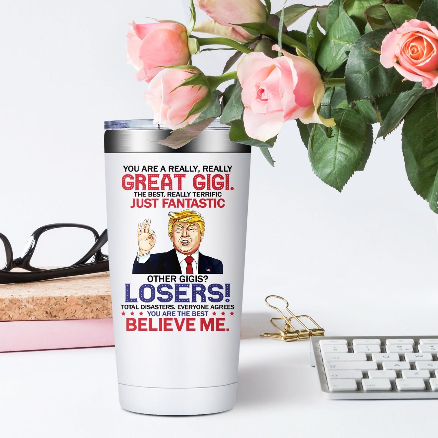 BIRGILT Gigi Gifts for Grandma - Christmas Gifts for Gigi - Best Gigis Ever Gift for Birthday, Grandparents Day, Thanksgiving, Mothers Day - Best Gigis Cup Tumbler 20oz