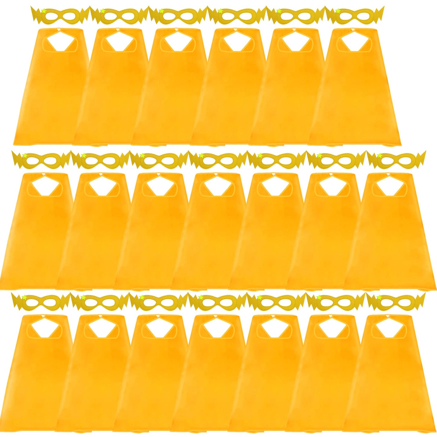 D.Q.Z Superhero-Capes for Kids 20 Sets, Birthday Gifts for Boys Girls Role Play, Super Hero Toys for School Halloween Party (Gold)