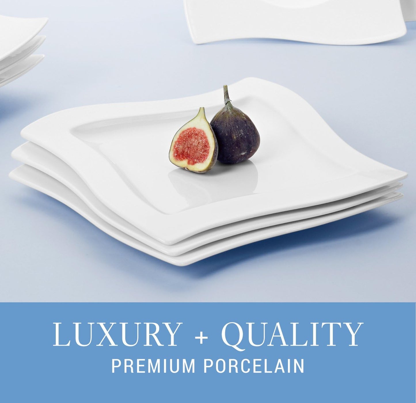 Villeroy & Boch New Wave Square Salad Plates, Set of 4