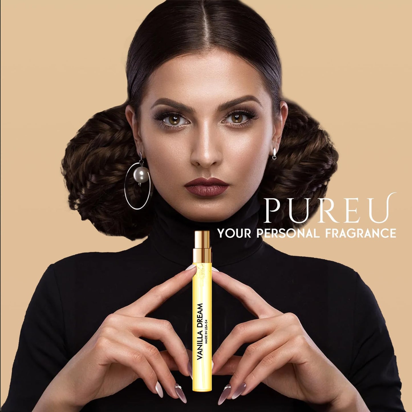 PUREU Pheromones Perfumes for Women & Men Amber Vanilla Long Lasting Pheromone Perfume Oils Cologne for Men Wife Gift Ideas.Travel Size 0.4oz/12 mL