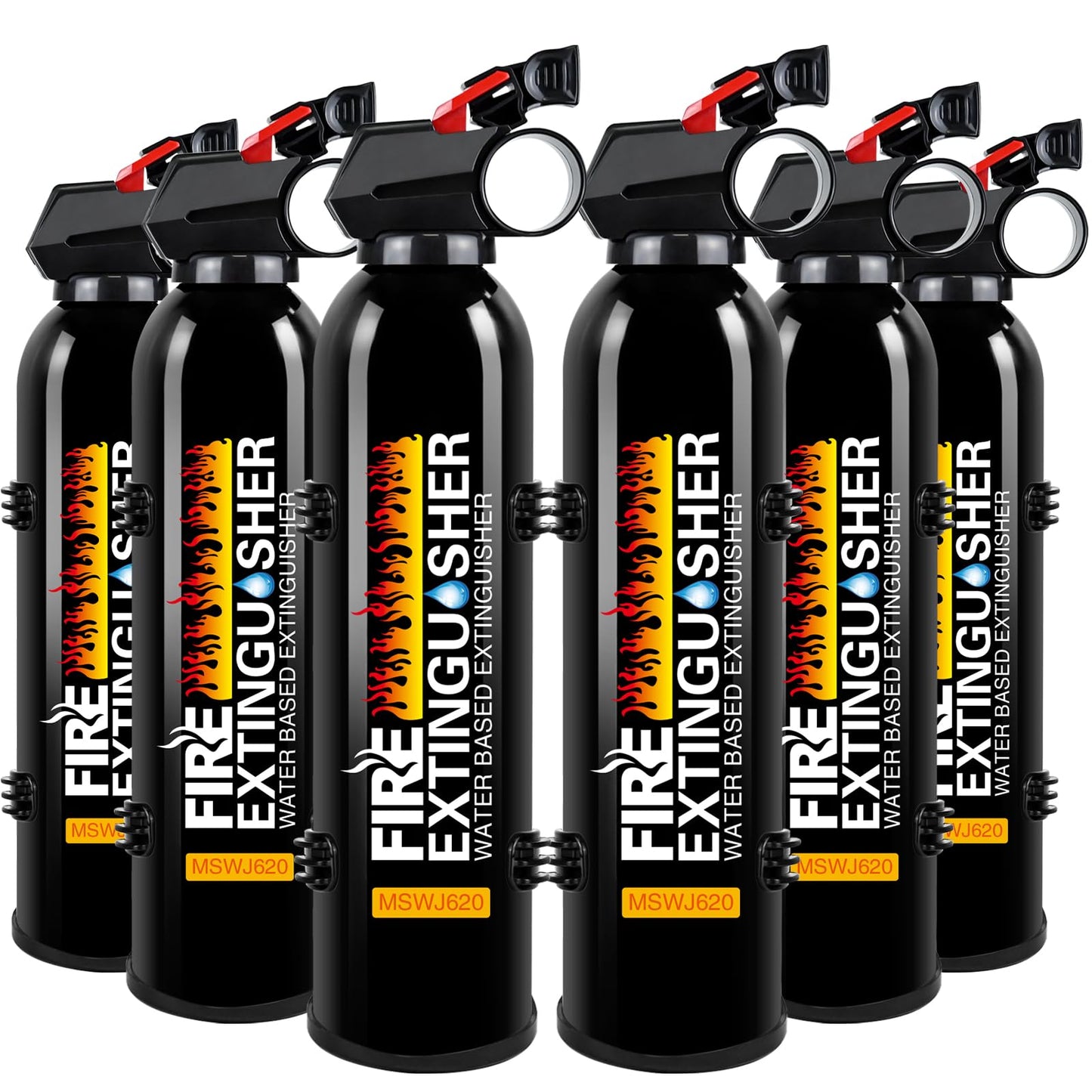 Fire Extinguisher for Home - Car Fire Extinguisher with Mount, Small A B C K Fire Extinguisher, Water-Based Fire Extinguishers for Car/House/Kitchen/Truck/Marine/Boat/Vehicle/utv/rv (6)