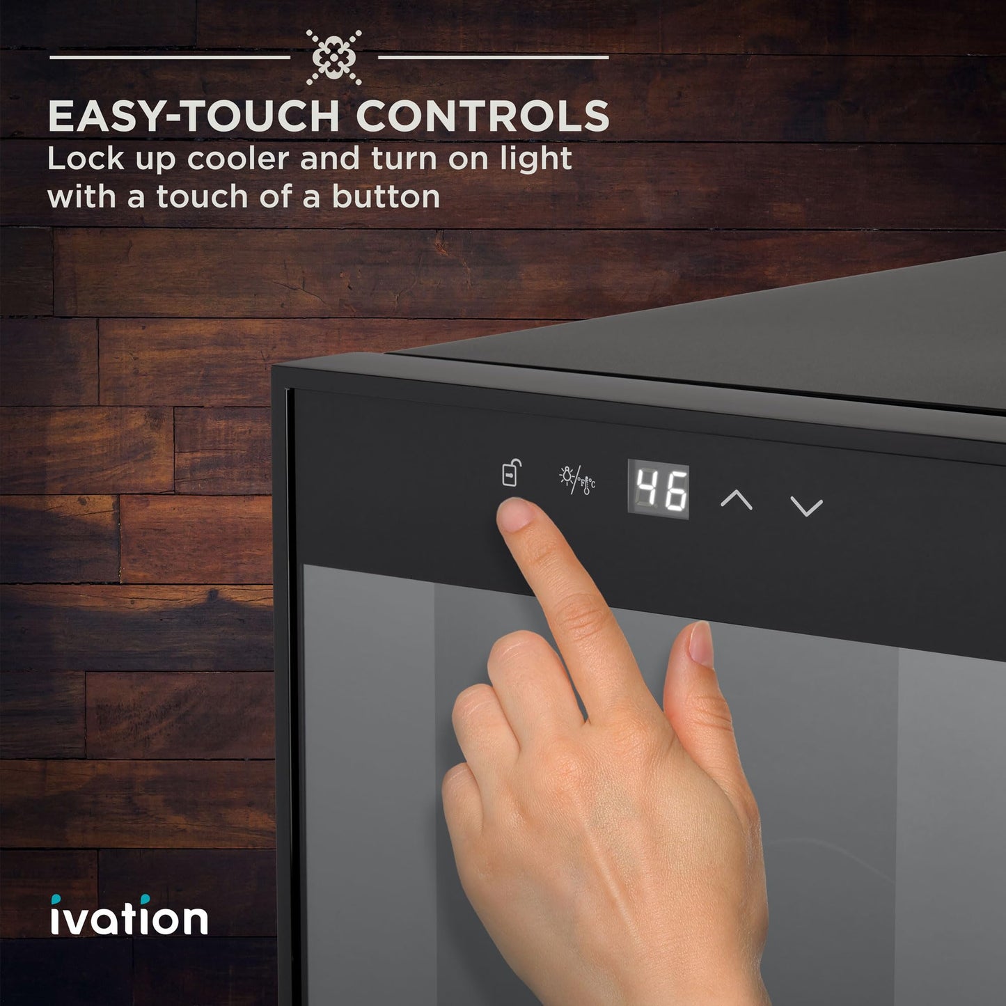 Ivation Premium 6 Bottle Horizontal Thermoelectric Wine Cooler/Chiller Counter Top Red & White Wine Cellar w/Digital Temperature, Freestanding Refrigerator Quiet Operation Fridge