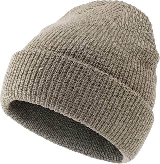Connectyle Classic Double Layer Knit Beanie Hat Warm Thick Acrylic Winter Hats Daily Cuffed Beanies Watch Hat for Men Women