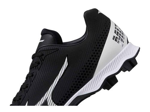Mizuno Men's Wave Lightrevo Baseball Shoe, Black-White, 9.5