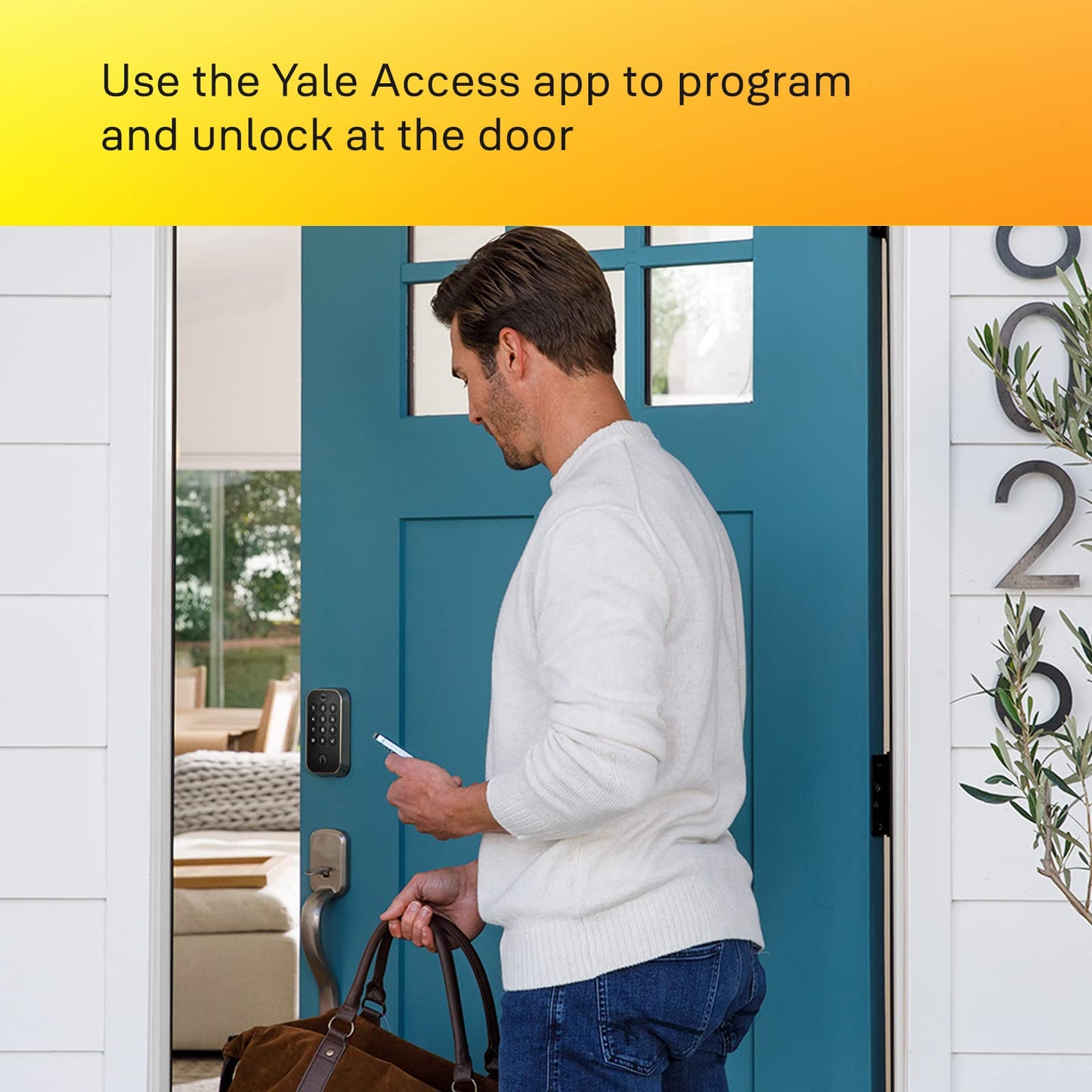 Yale Assure Lock 2 Keypad with Bluetooth and Valdosta Lever in Black Suede
