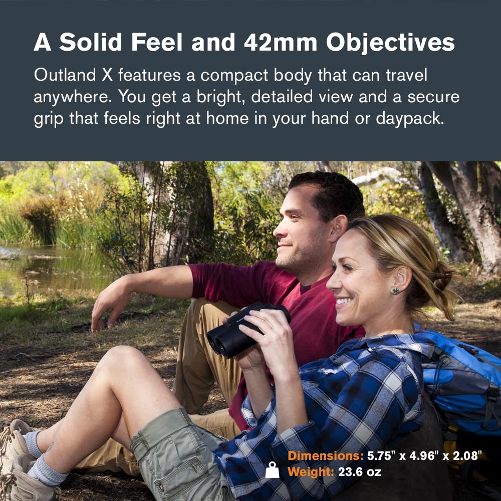 Celestron - Outland X 8x42 Binoculars – Ideal for Birding and Outdoors – 42mm Objective Lenses – Wide 7° Field of View – BaK-4 Prisms – Multi-Coated – Waterproof and Fogproof