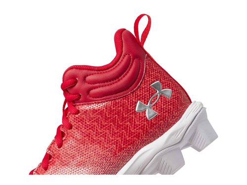 Under Armour Boy's Spotlight 3.0 Rubber Molded (Toddler/Little Kid/Big Kid) Red/White/Metallic Silver 10 Toddler M
