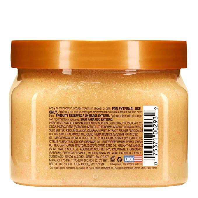 Tree Hut Tropic Glow Shea Sugar Scrub, Exfoliating & Hydrating Body Scrub with Shea Butter, Radiant Glow, Warm Scent, Holiday Gift & Stocking Stuffer, 18 oz