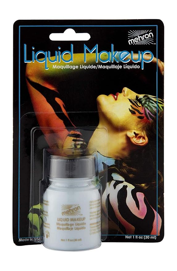Mehron Makeup Liquid Makeup | Face Paint and Body Paint Perfect for Halloween, Cosplay I Air Brush Compatible (1 oz) (MOONLIGHT WHITE)