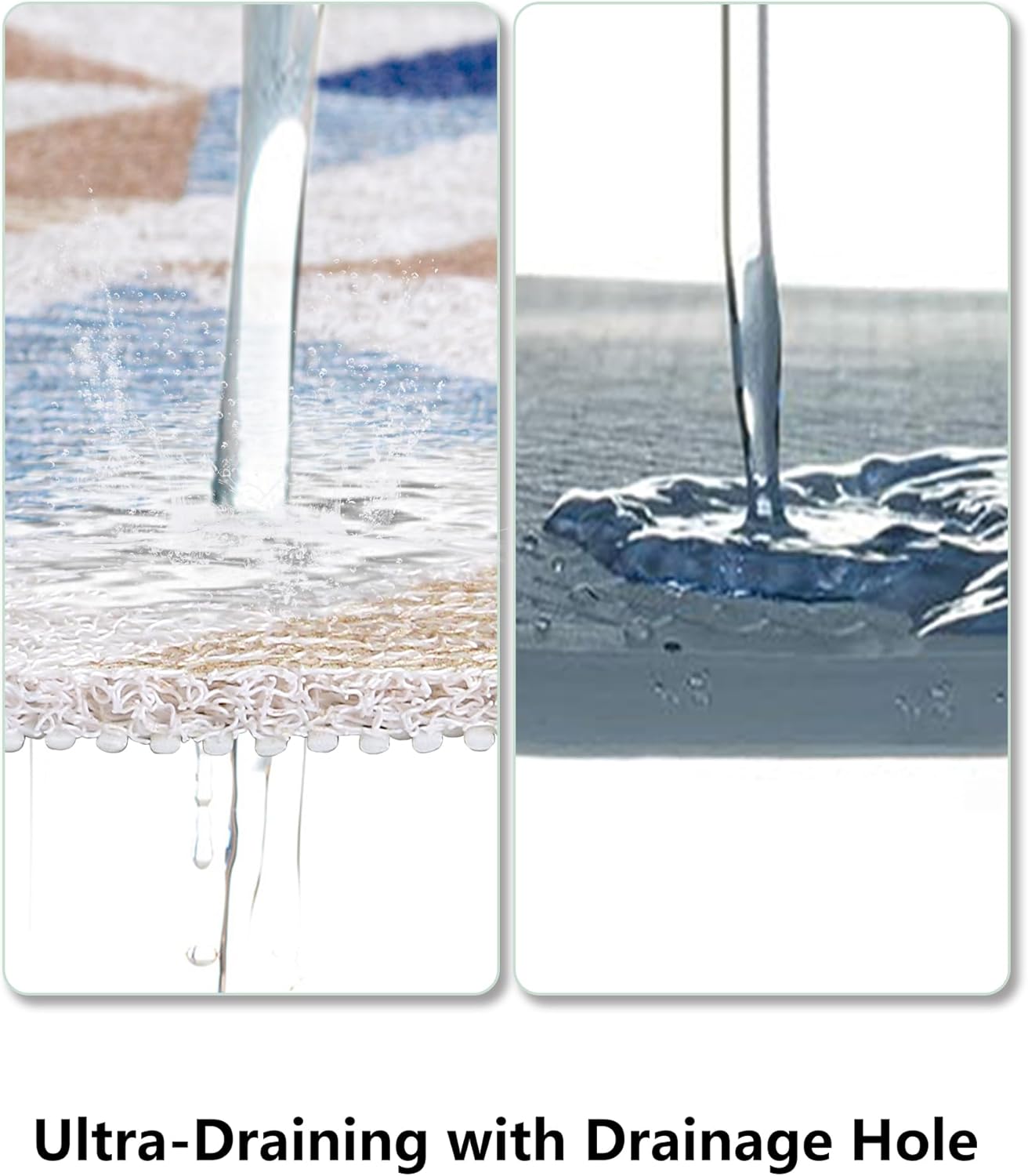 Square Shower Mat, Yonala 24 x 24 Inch Stylish Non Slip Shower Mats for Inside Shower, Soft Trimmable PVC Loofah Anti Slip Shower Mat, Fast Drying Shower Floor Mat for Bathroom, Home, Bath Tub