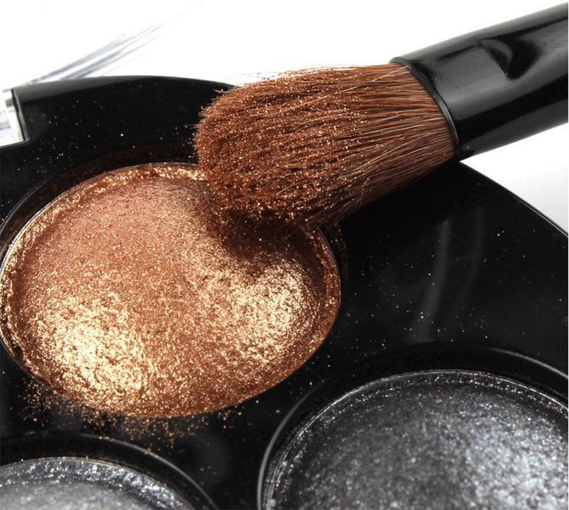 Mallofusa 5 Colors Professional Eye Shadow Palette Eyeshdow Powder Metallic Shimmer Fashion Eye Makeup Charming Highlight Look (
