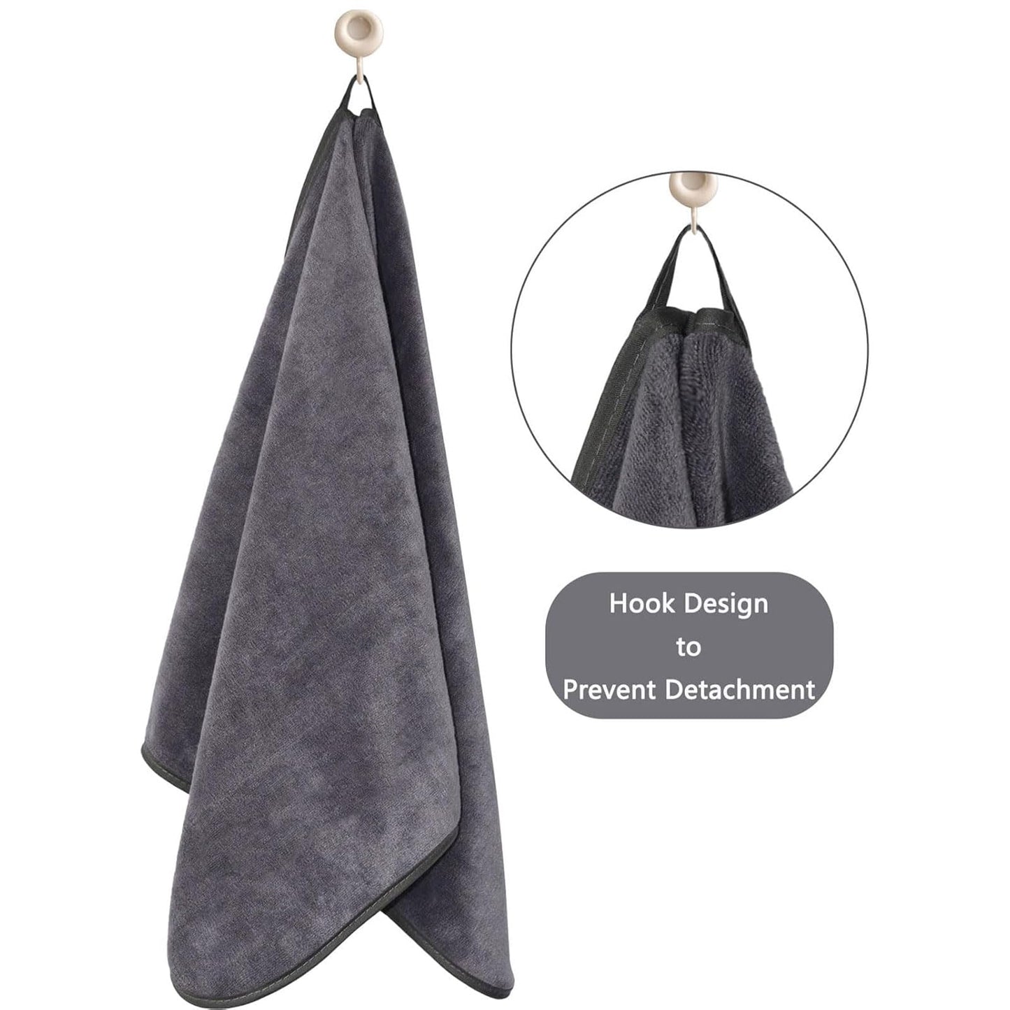 Wuwahold Microfiber Gym Towels Bigger Size Super Soft for Exercise Fitness, Sports, Workout, 380-GSM 15-Inch x 31-Inch Quick-Drying Towels (3 Pack, Pure Grey+Blue+Purple)
