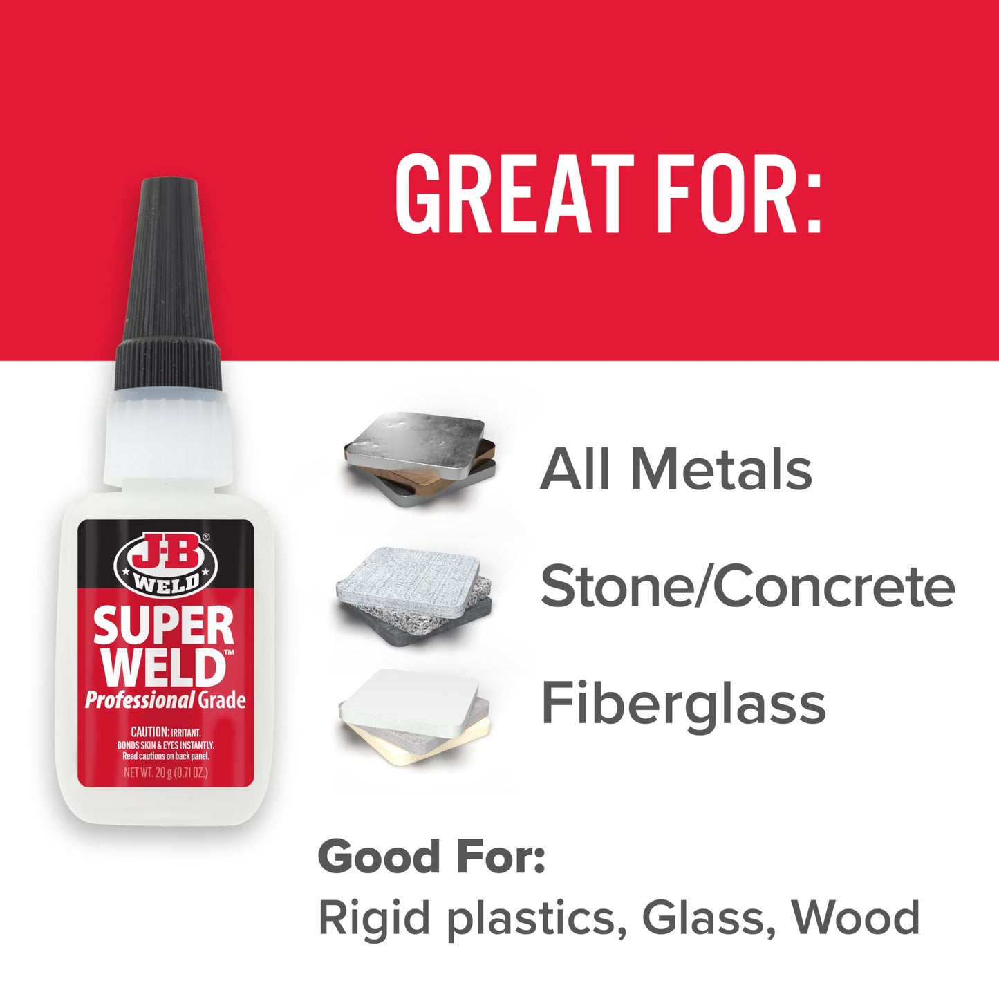 J-B Weld 33120H SuperWeld Glue - Clear Super Glue - 20g