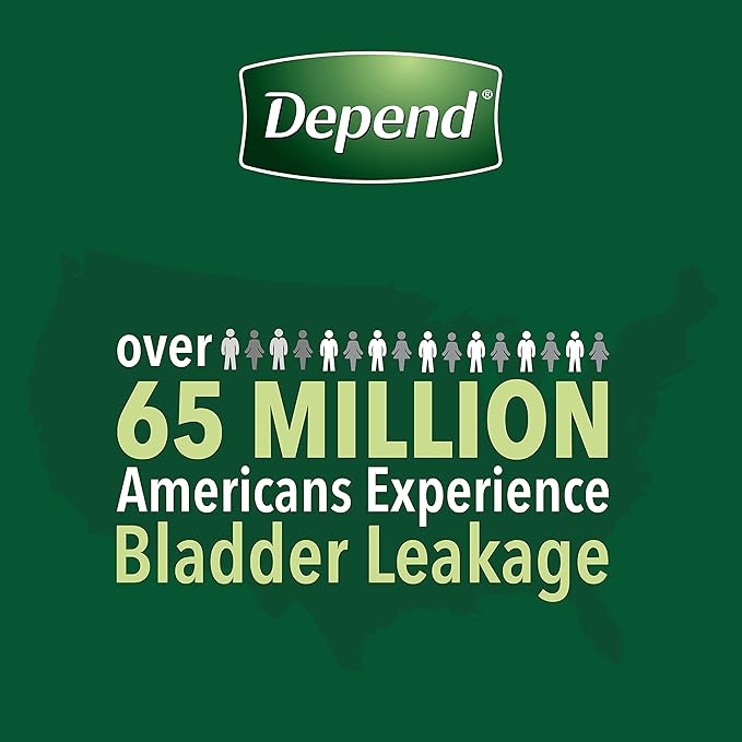 Depend FIT-Flex Incontinence Underwear for Men, Maximum Absorbency, Disposable, Large, Grey, 17 Count (Pack of 2)