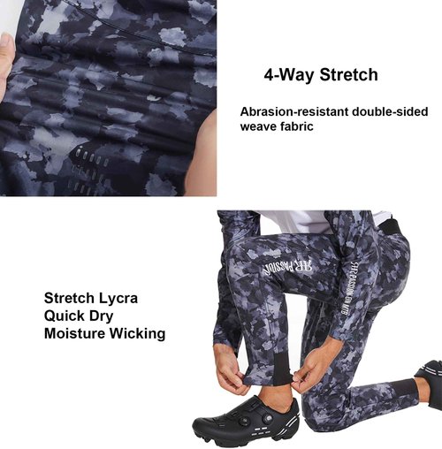 REYSHIONWA Men's Downhill Racing Pants Mountain Bike Enduro Off-Road Cycling MTB Pants Wild Biking Trousers Camo