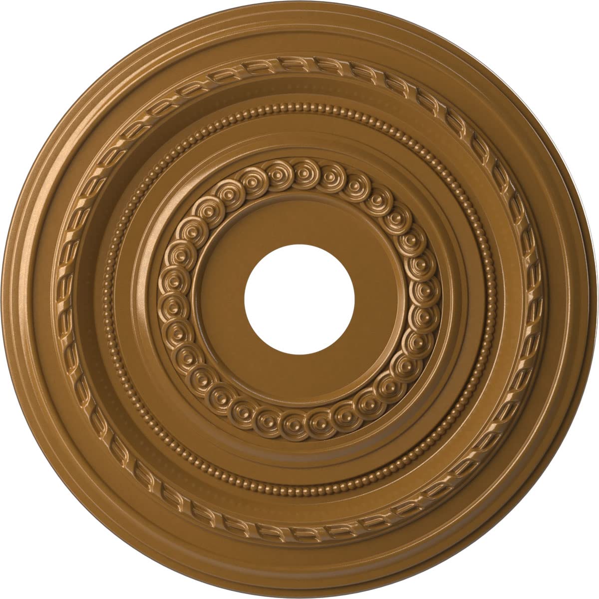 Ekena Millwork Cmp19Codvg Cole Thermoformed Pvc Ceiling Medallion (Fits Canopies Up To 5 1/8), 19Od X 3 1/2Id X 1P, Universal Ag