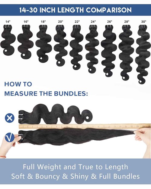 Lucklady 16A Raw Bundles Human Hair Body Wave, 22 Inch Body Wave Bundles Human Hair, Triple Lifespan Virgin Remy hair