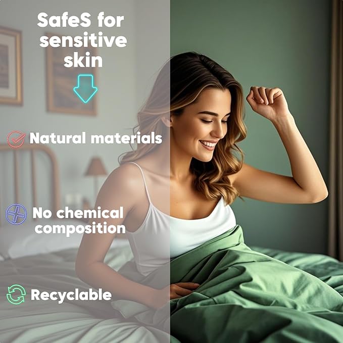 NAGS® Grounding Sheets,Grounding Bedding Sheet, Soft Cotton with Pure Silver Fitted Grounded Sheet for Improved Sleep,Pain Relief (Green, Queen，60 * 80 * 13.5inch)