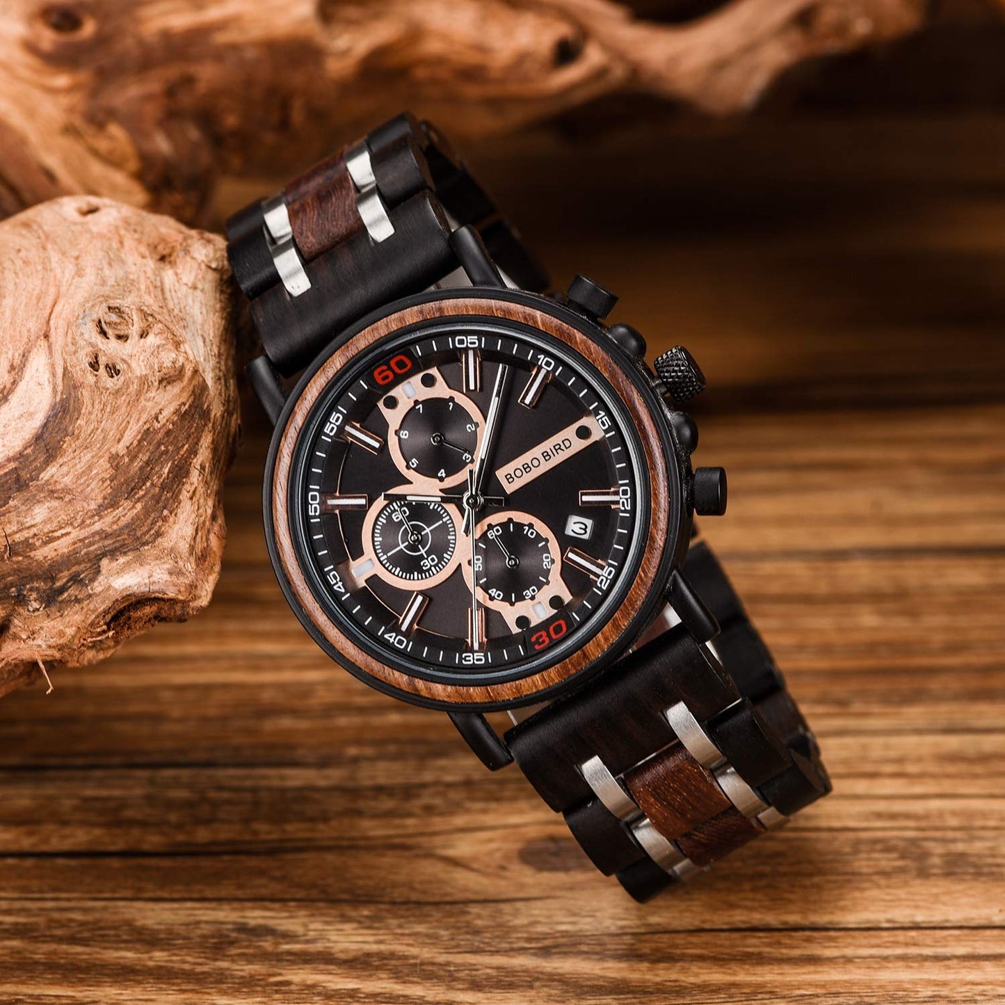 BOBO BIRD S18-1 Personalized Engraved Wood Watch Customized Wooden Watches for Husband Boyfriend Birthday Anniversary (Boyfriend-1)