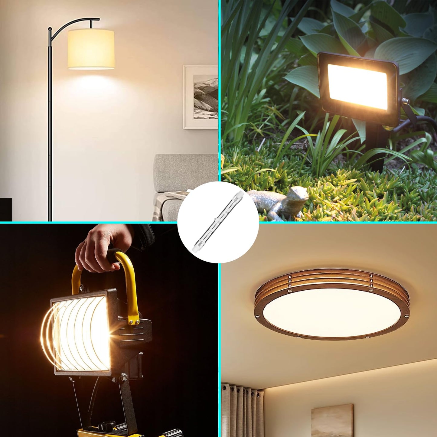 CATO-WDJ R7S Halogen Bulbs, T3 118mm 120V 150W 2700K Warm White Dimmable Double Ended Bulbs for Work, Ceiling Lights, Landscape Lights, Floor Lamps(2 Pack)