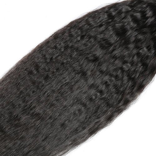 YOUNGHANN 24 26 28 Inch Natural Black Color Kinky Straight Bundles Human Hair Unprocessed Brazilian Virgin Hair Yaki Straight Bundles