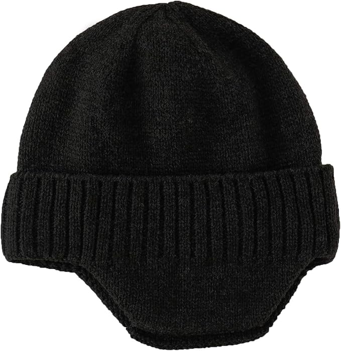 Home Prefer Mens Winter Hat Knit Earflap Hat Stocking Caps with Ears Beanie Hat