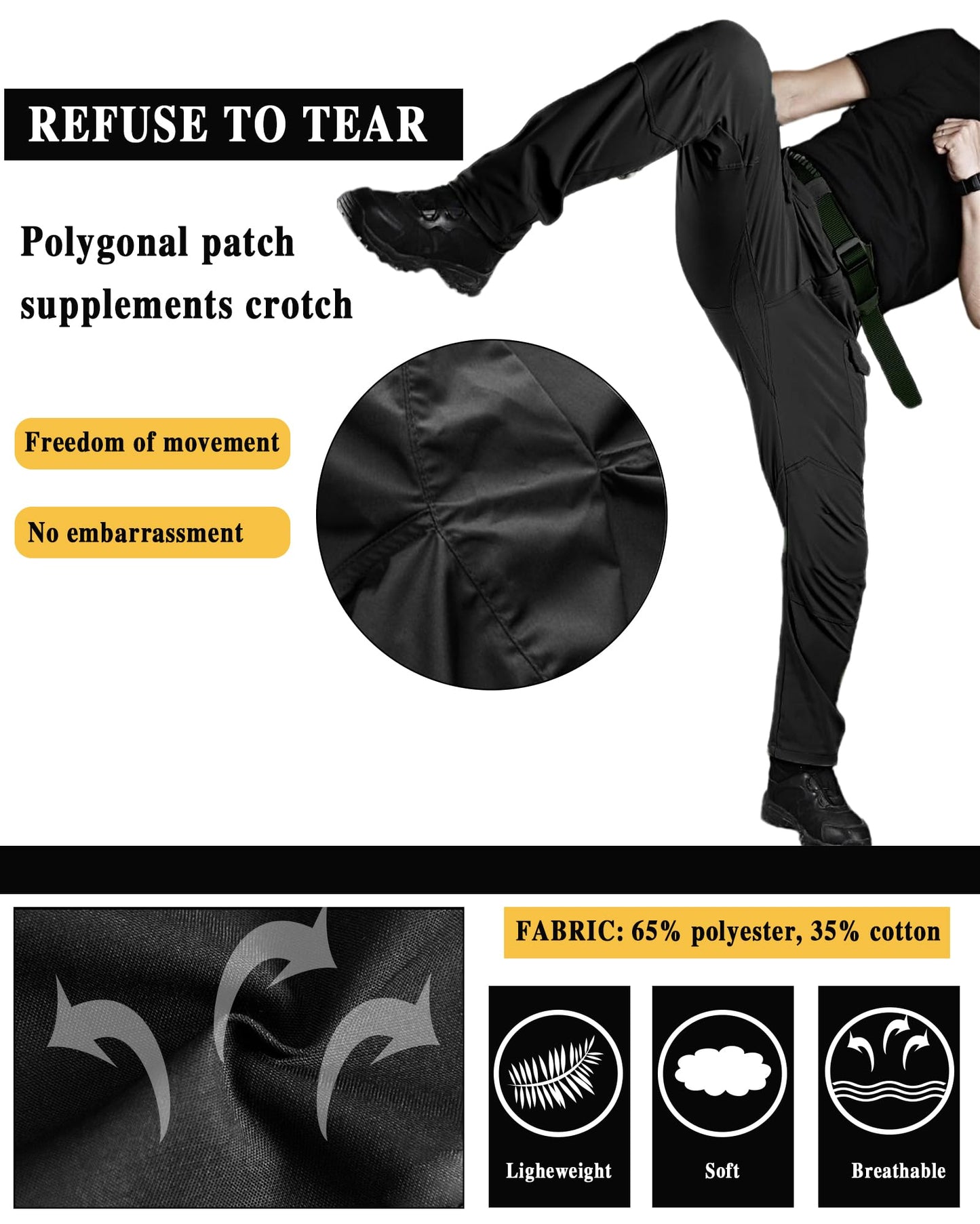 Men's Tactical Jacket and Pants Military Uniforms Suits Ripstop Army Hunting Paintball Airsoft Gear Black S