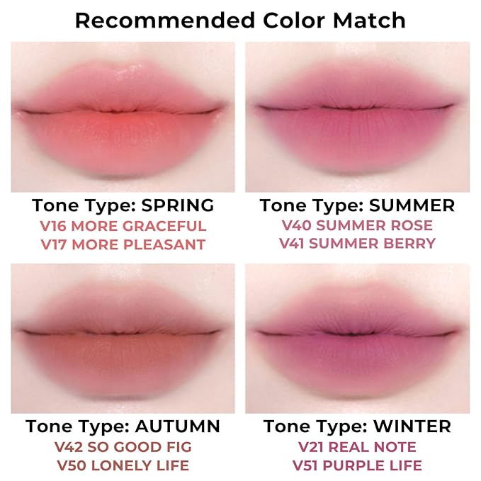 BBIA Last Velvet Tint NEW - Soft Creamy Matte Finish Lip Stain, Blur Effect & Velvety Texture, Long-Lasting, High Pigment, Non-Drying, Vegan, Korean Lip Makeup (V16 MORE GRACEFUL, Pack of 1)