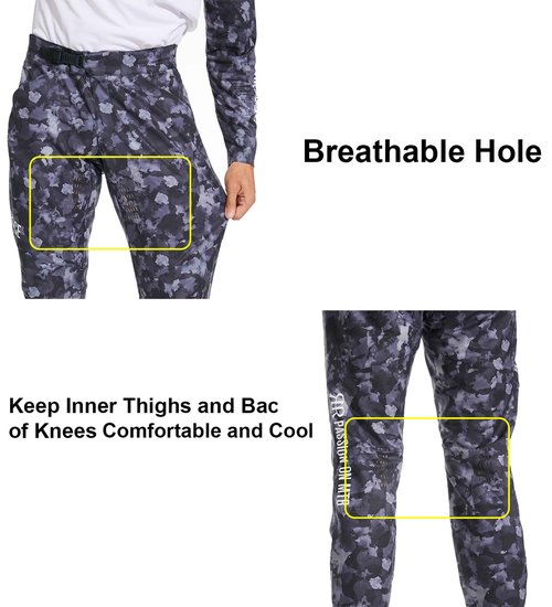 REYSHIONWA Men's Downhill Racing Pants Mountain Bike Enduro Off-Road Cycling MTB Pants Wild Biking Trousers Camo