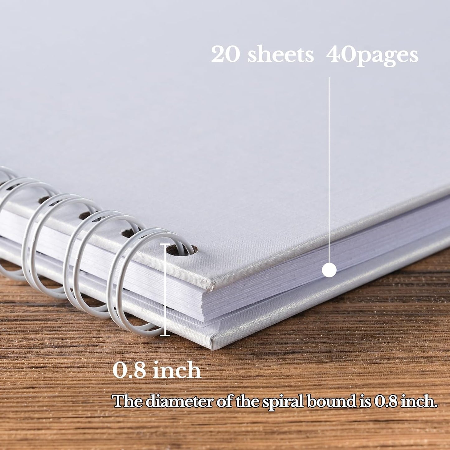 potricher 10 x 10 Inch DIY Scrapbook Album 40 Pages Hardcover Kraft Paper Scrap Book Photo Albums Memory Book for Wedding and Anniversary Family (White, 10 Inch)