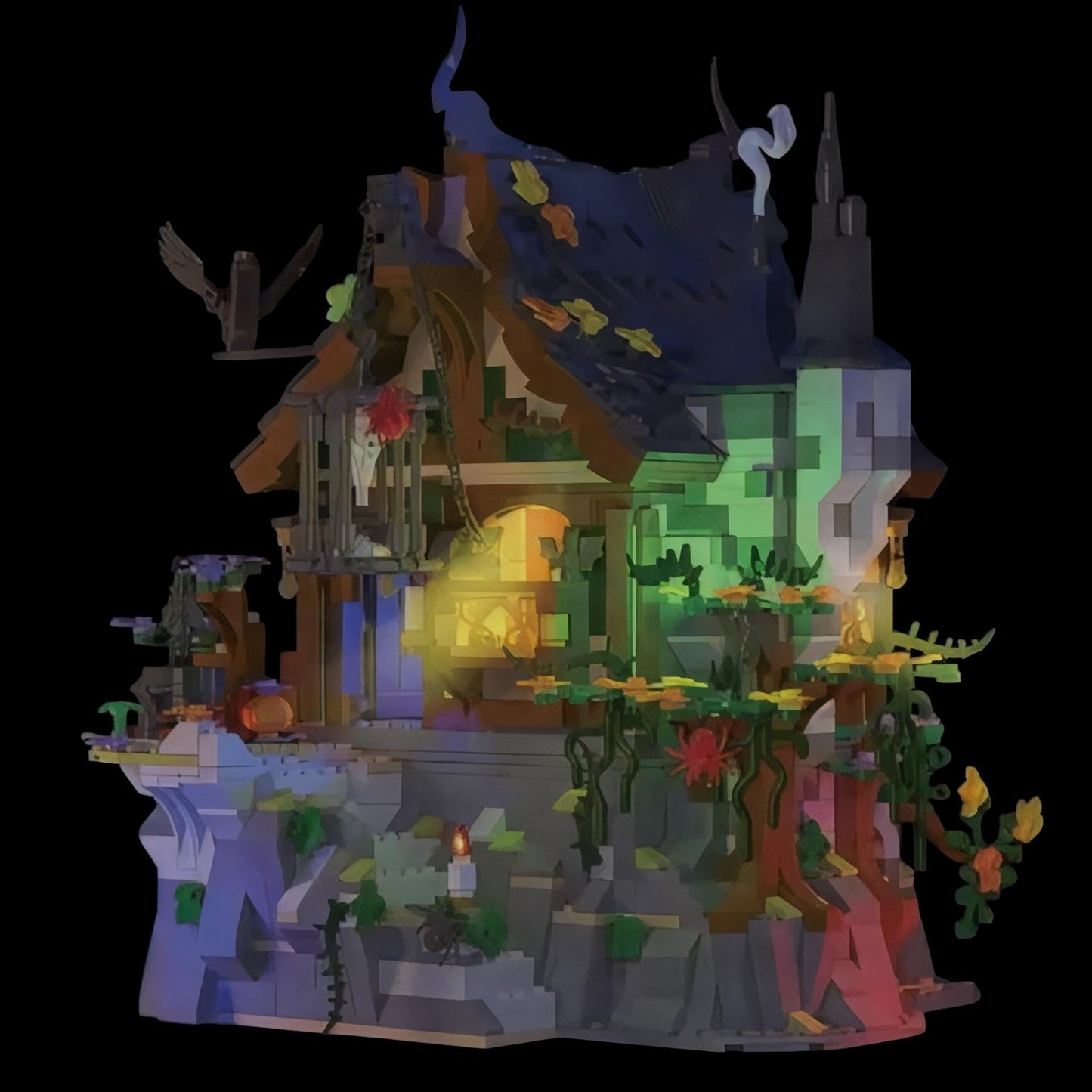 General Jim's The Witch House Modular Halloween Spooky City Building Block Set - 1964 Pieces
